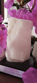 Quartzo Rosa - Base de Madeira