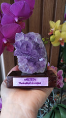 Ametista - Drusa - Base de Madeira