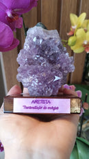 Ametista - Drusa - Base de Madeira